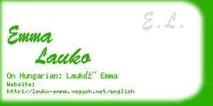 emma lauko business card